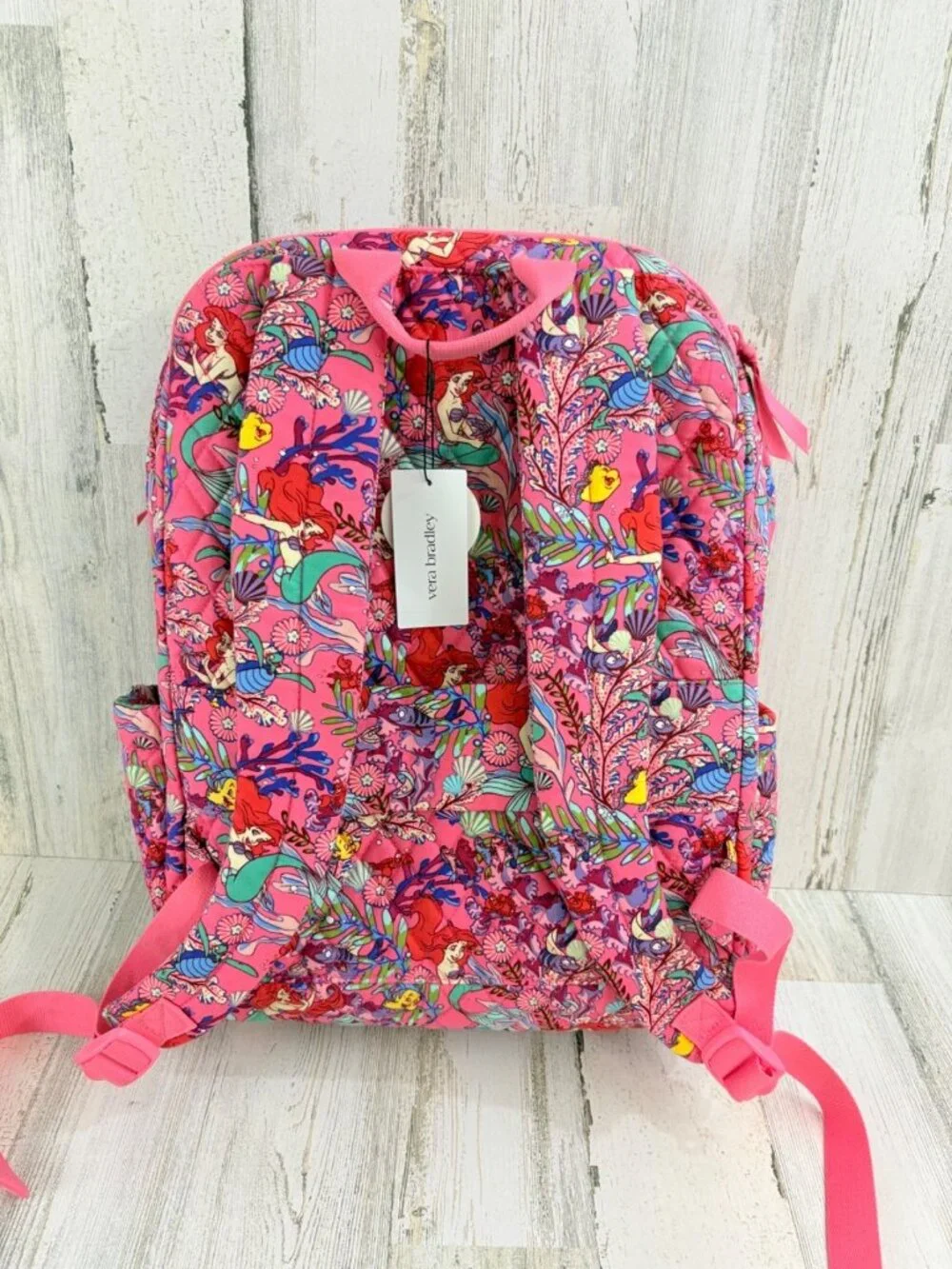 Vera Bradley Disney Ariel's Pink Lagoon Large Backpack NWT